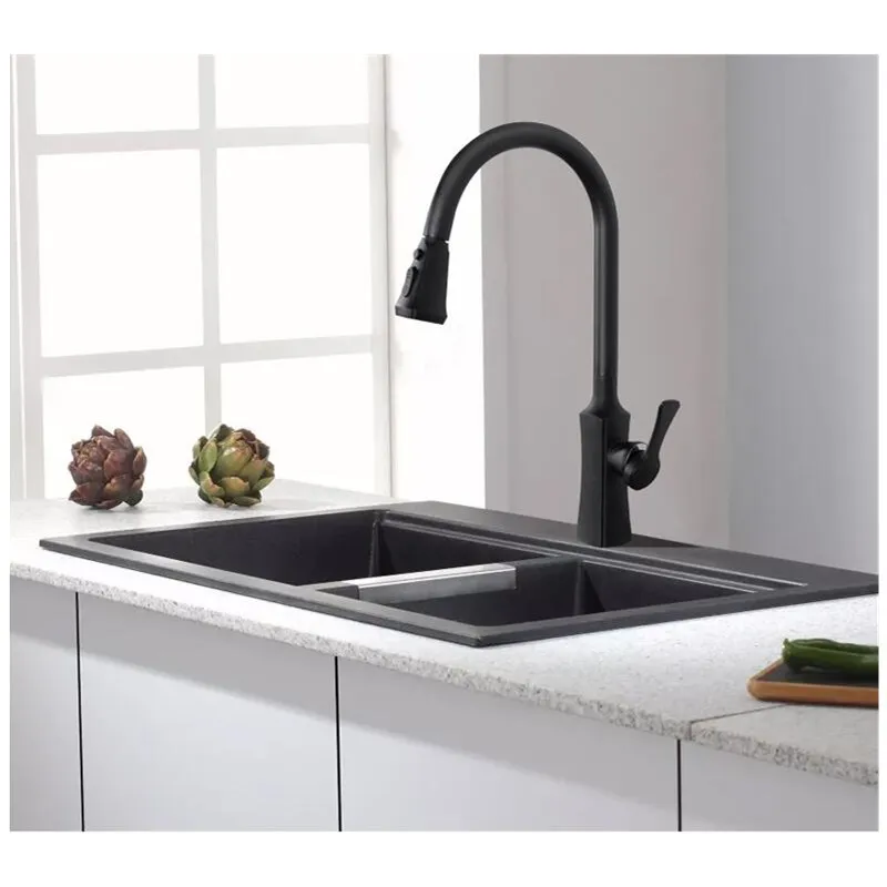 Newly Arrived Pull Out Kitchen Faucet black Sink Mixer Tap 360 degree rotation kitchen mixer taps | Обустройство дома