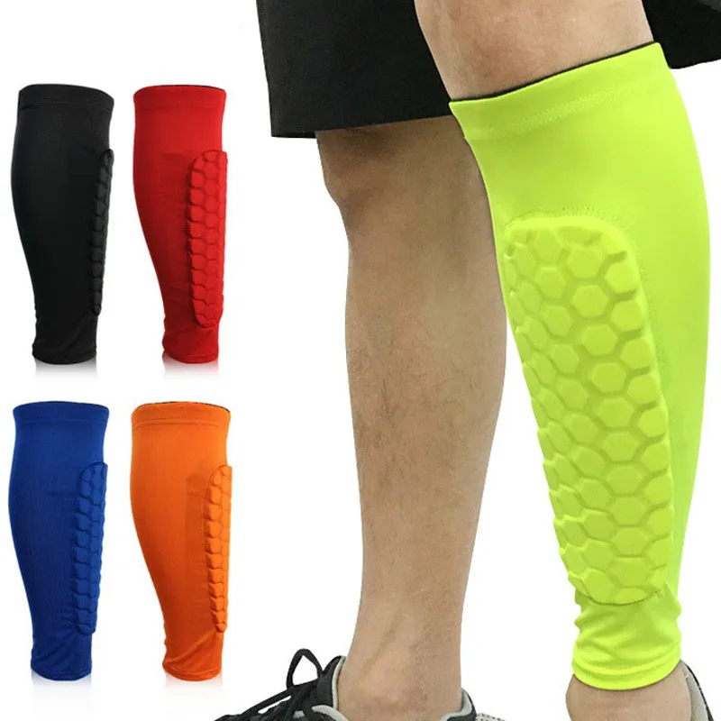 

Left Atrium 1PC Adult Polyester Fiber Football Sports Honeycomb Collision Avoidance Leg Warmers High Compression Sleeve