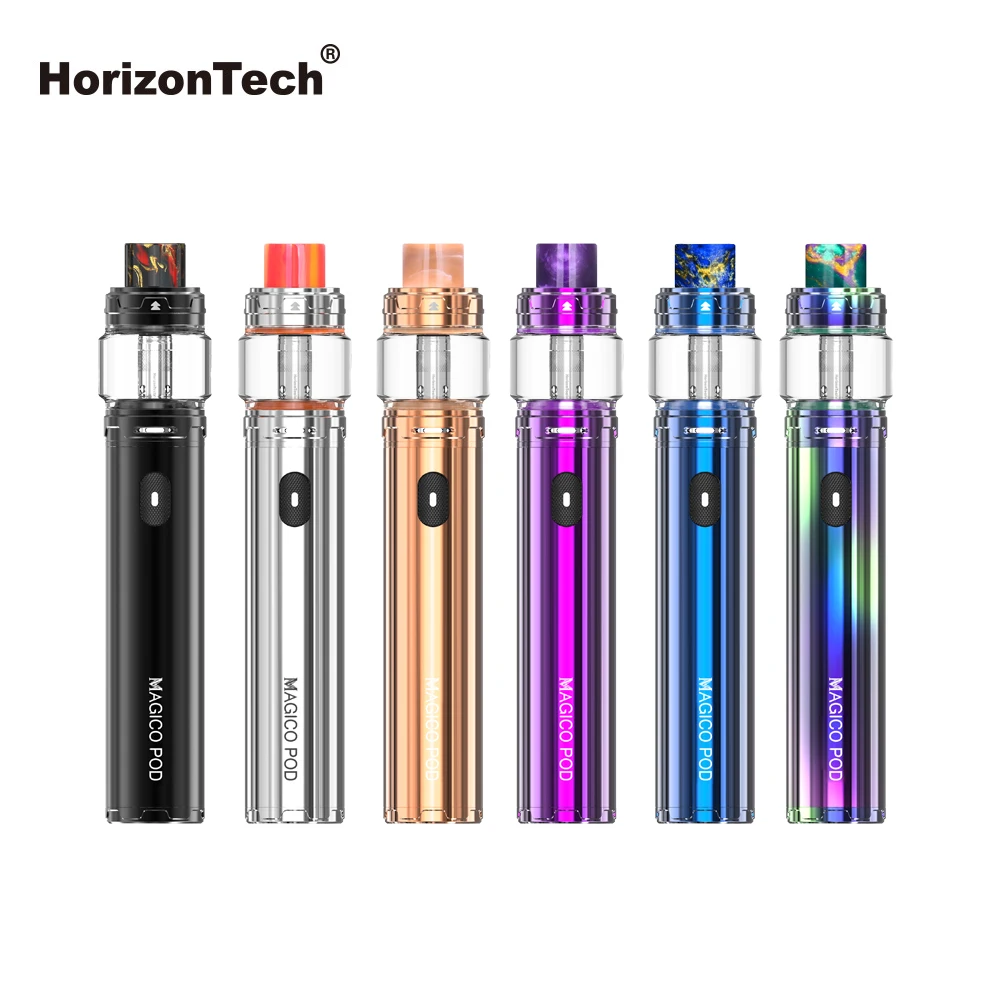 

Original HorizonTech Magico Pod kit 5.5ml Tank Atomizer with 2000mAh battery mod 2-gear airflow for Nic salt Vaporizer Vape Kit