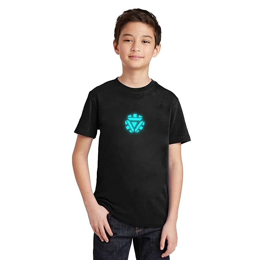 

LYTLM Tony Stark Costume Iron Man Tshirt Kids Glow Kid Clothes Baby Ironman Shirt Kids Avengers T Shirt Kids Marvel Girls Tops