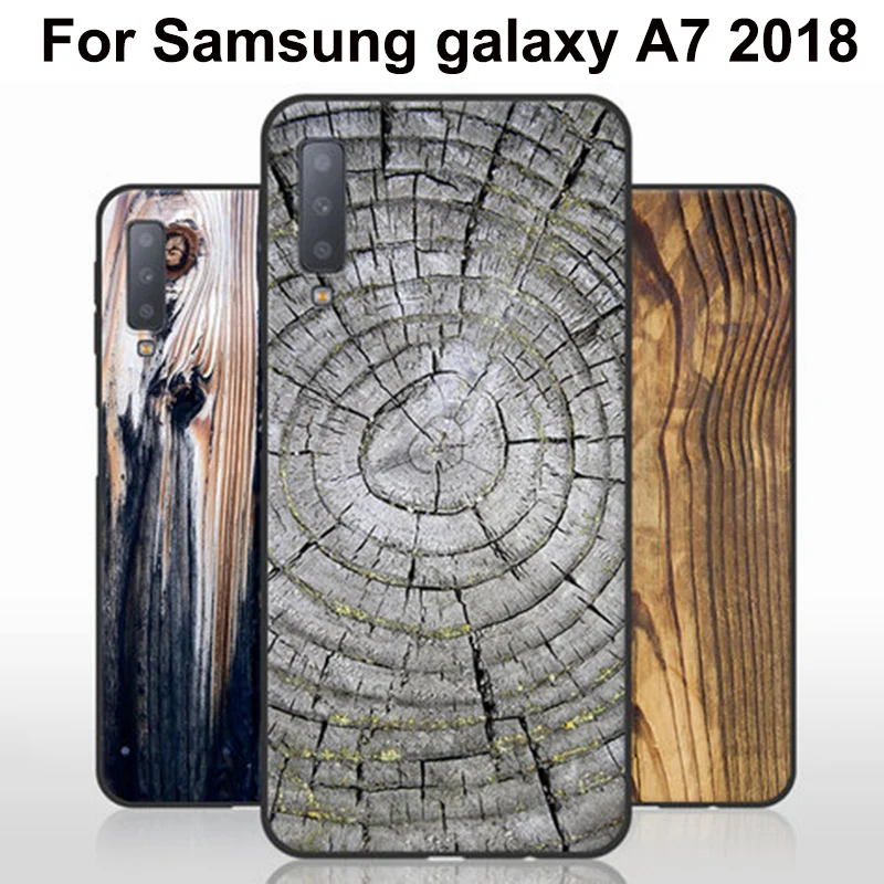 6 0 дюймовый чехол для Samsung galaxy A7 2018 мягкие чехлы телефонов в стиле древесины и