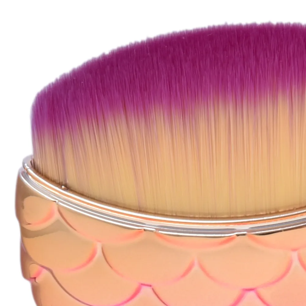 Косметическая в виде рыбной чешуи рыбий хвост Нижняя щетка порошок косметические инструменты рыбий хвост макияж Чехол для кисти набор инструментов для макияжа 15p118