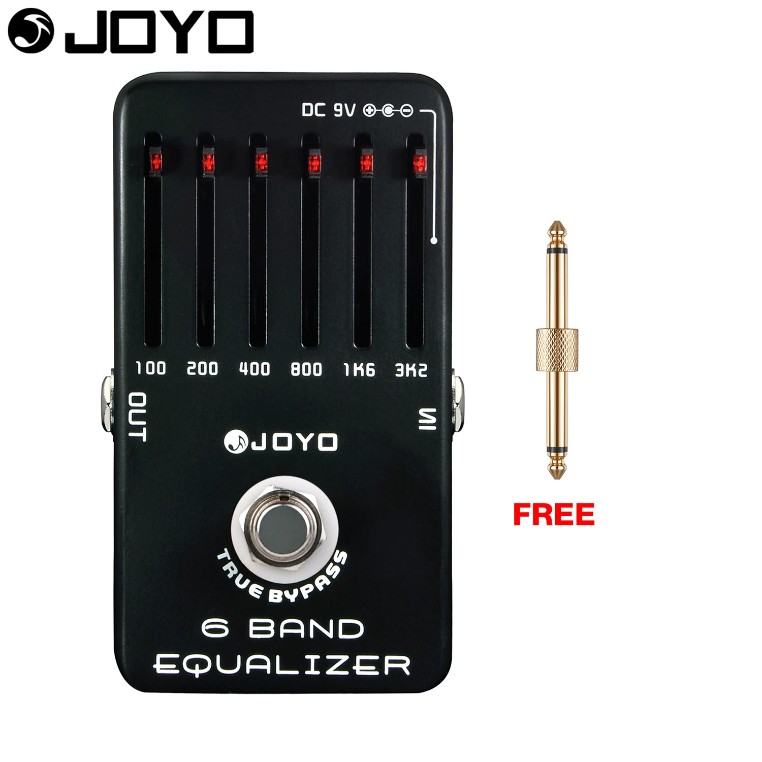 JOYO 6 Band Equalizer Electric Guitar Effect Pedal LED Power Indicator