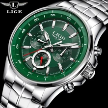 LIGE Ver Hombres de Negocios A Prueba de agua Reloj Para Hombre Relojes de Lujo Superior de la Marca de Moda Ocasionales de Los Deportes de Cuarzo Reloj de pulsera Relogio masculino