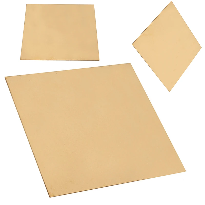 1pc Brass Sheet Plate Thin Metal Sheet 1mm Thickness 100mmx100mm For Welding Brazing Tools