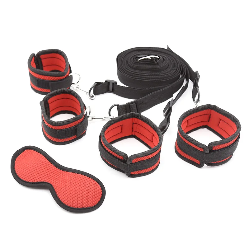  Under Bed BDSM Bondage Restraints System Sex Handcuffs & Ankle Cuffs & Eye Mask Erotic Accessories 