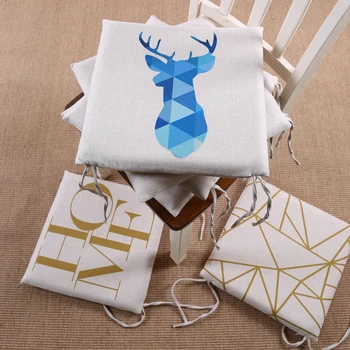 

Memory Foam Chair Pad Seat Cushion Nordico Style Gemoetric Triangle Deer 40x40cm Home Decor Dining Room