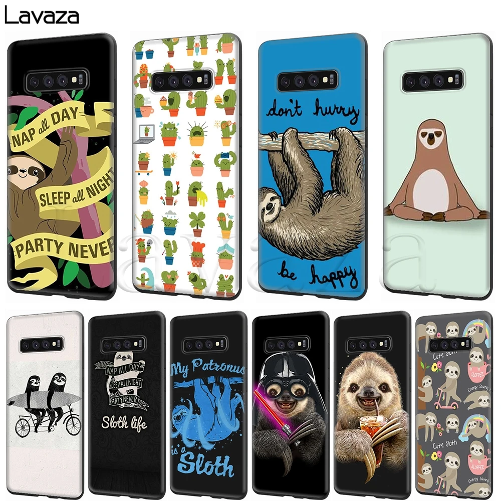 Lavaza жизнь Ленивца Мягкий силиконовый чехол для Samsung Galaxy S6 S7 Edge S8 S9 S10e Plus A3 A5 A6 A7 A8 A9 J6