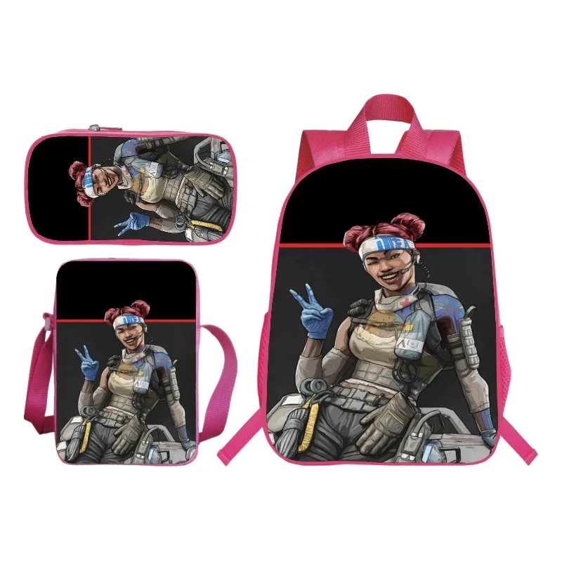 3 шт./компл. 3D печать мультфильм Apex Hero детские школьные сумки для легенд Детские рюкзаки на плечо для девочек книжная сумка студентов