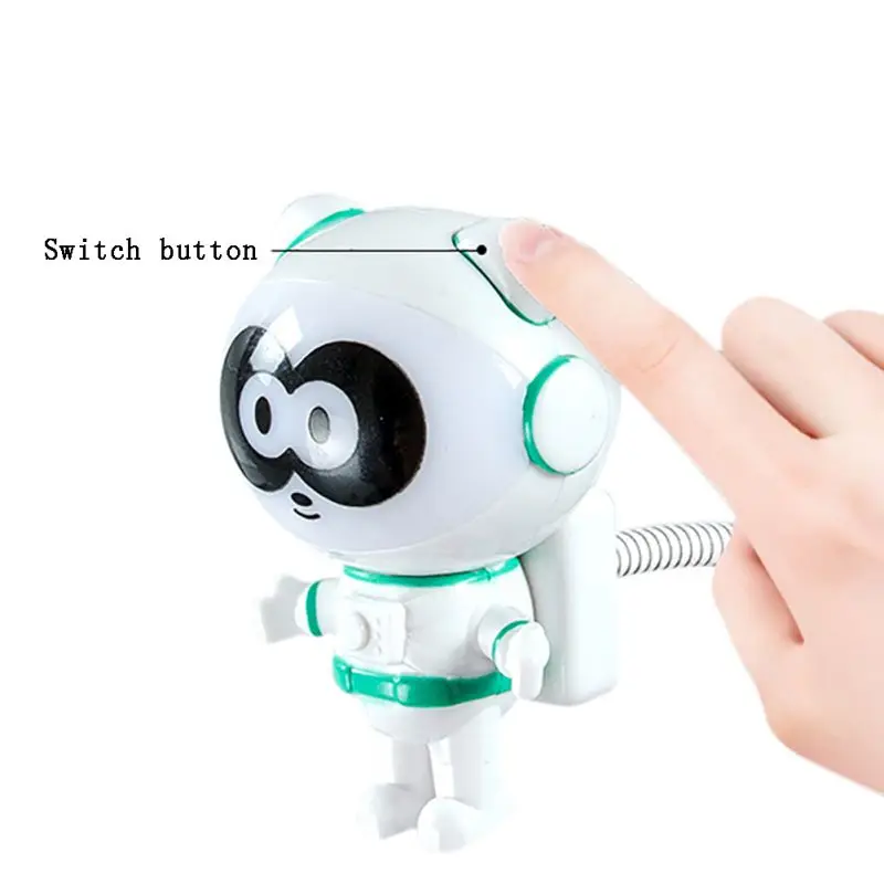 

DC 5V White Flexible Panda Astronaut USB Tube LED Night Light Lamp For Computer Laptop PC Notebook Reading Portable lamp