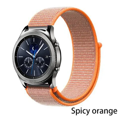 22 мм 20 мм ремешок для часов samsung galaxy watch active 42 мм 46 мм gear S3 s2 Frontier классический ремешок huami Amazfit bip huawei gt 2 - Цвет ремешка: spicy orange4