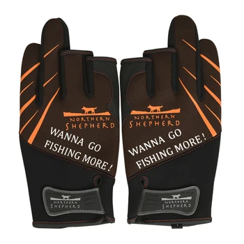 

Japan Genuine Dew Three Finger Fishing Gloves Winter Warm Waterproof Wear-resistant Sandpiper Fishing Gloves