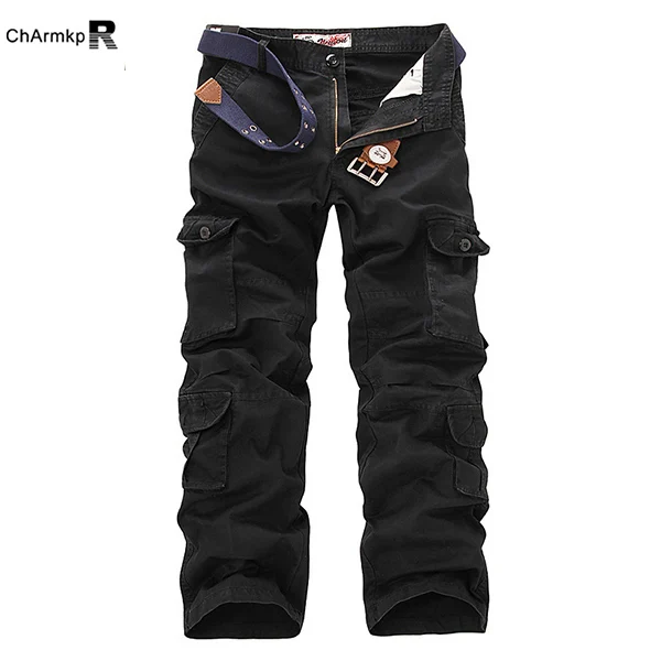 Outdooors Loose Large Size Cotton Multi Pockets Cargo Pants