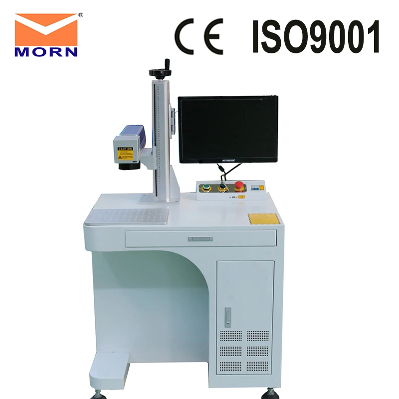  MORN Fiber Marking machine with computer fast speed marking metal CNC laser engraver stainless stee