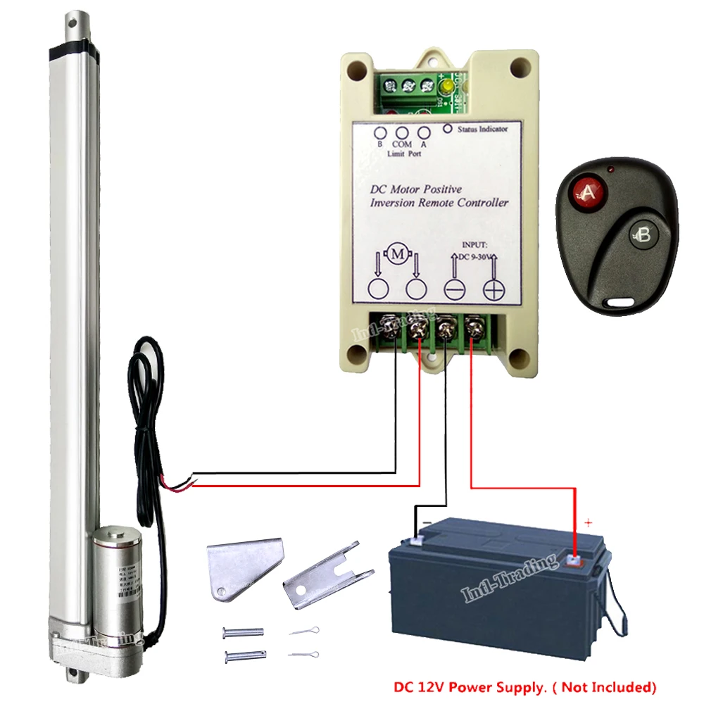 

Set of 400mm/16" Stroke Linear Actuator 330lbs 12V DC Motor &Wireless Controller Kits &Brackets for TV Lifts Manual ICU Bed Car