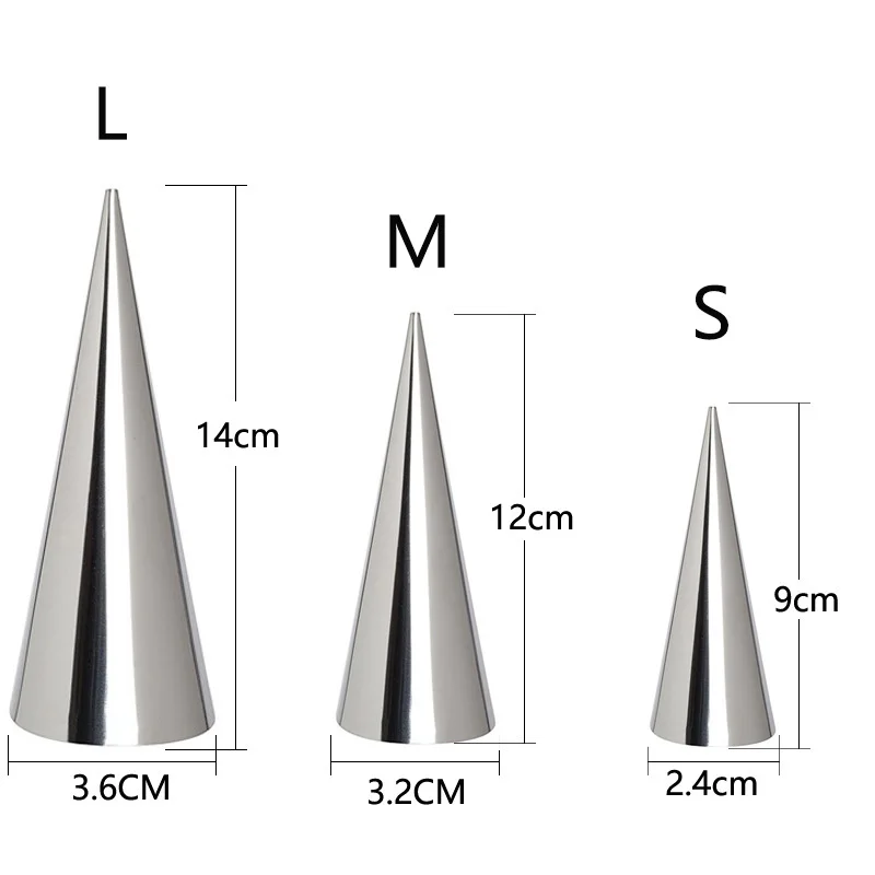 Кондитерские инструменты для выпечки конусные рулонные формы кремовые конические трубки формы для хлеба из нержавеющей стали спиральные формы для Круассанов 1 шт рога торта