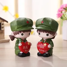 2 шт./компл. новые рукописные буквы маленькие солдаты Пара автомобилей украшения креативные милые украшения для дома ремесла