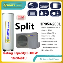5.3KW Hi-COP heat pump water heater with 200L stainless steel tank, please check with us about shipping costs