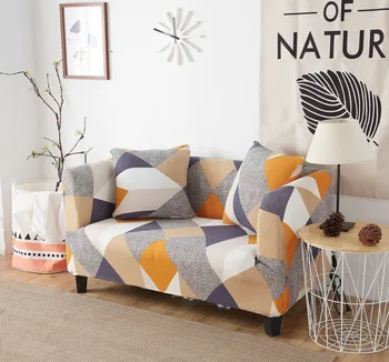 

WLIARLEO Sofa Cover For Living Room Universal Elastic 100% Polyester Sofa Slipcover Plaid Coner shaped Couch fabric cover sofa