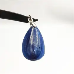 Ожерелье кулон натуральный синий кианитовый камень 25x16x7 мм счастливый прозрачный в форме капли воды для женщин мужчин любовь юбилей