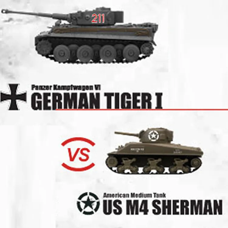 Set of 10 Tanks WW2 Panzer Sherman T34 Panther Tiger 1:72 Military OT1-10 