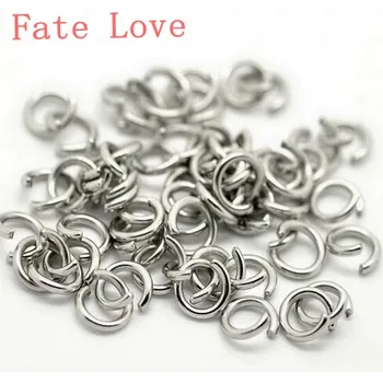 

Fate Love 600pcs Lot Stainless steel Thin 0.8*5mm jump ring & split rings opening fit necklace DIY jewelry accessories