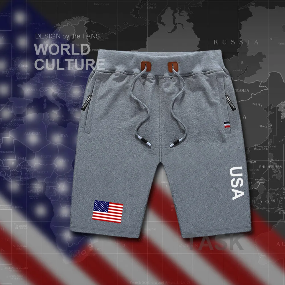 Соединенные Штаты Америки США мужские пляжные шорты новые мужские пляжные шорты флаг тренировки молнии карман пот Бодибилдинг Новинка