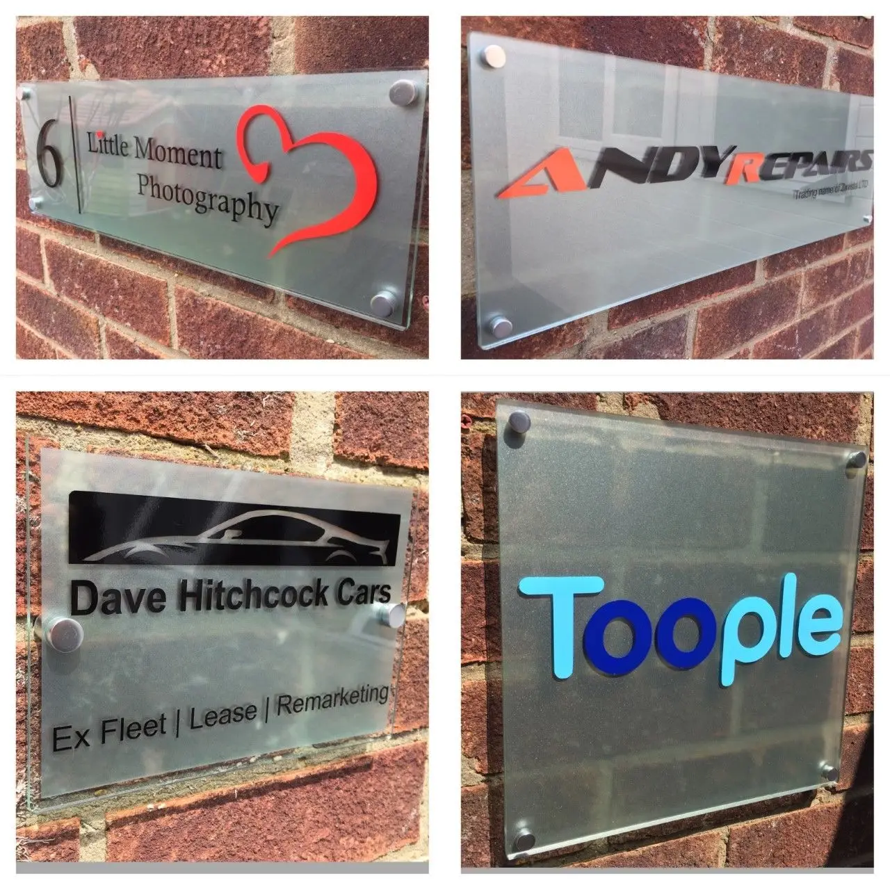 

COMMERCIAL OFFICE GLASS EFFECT ACRYLIC BUSINESS SIGNS COMPANY STAND OFF DISPLAY