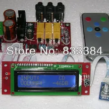 PGA2311 объем Стерео Предварительный усилитель предусилитель доска с ЖК-дисплей и пульт дистанционного управления