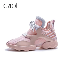 CZRBT новая весенняя женская обувь повседневная обувь на плоской подошве женская модная обувь на платформе большой размер шнуровка удобная обувь увеличивающая рост