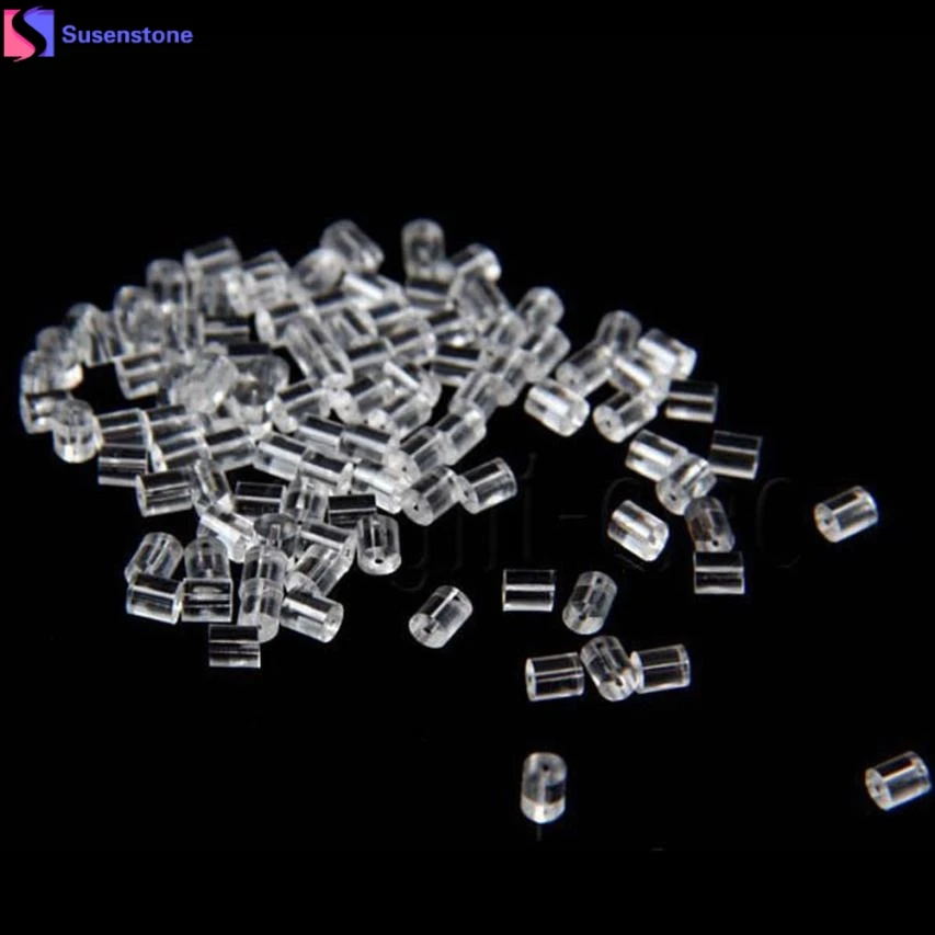 

SUSENSTONE 144 Piece Earring Safety Backs For Fish Hook Earrings #0