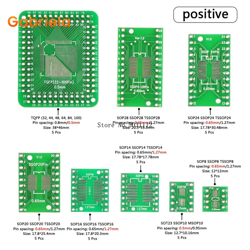 8 видов футболок для выведения токсинов, 40 шт PCB прототип Панели SMD для DIP адаптер пластина преобразователь Кб(32-44-48 64 84 100) SOP-ов) TSSOP 8 10 14 16 20 23 24 28