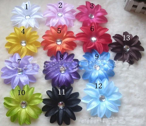 

6pcs girl 2 layer Lily flowers hair clip for hair crochet headband Ombre flowers