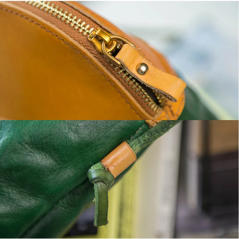 AETOO Literary retro handmade cowhide satchel, mori soft leather shoulder bag, small fresh leather bucket bag