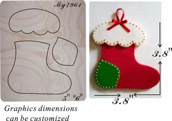 

Christmas socks pendant Wooden dies cut fit MY// Scrabooking
