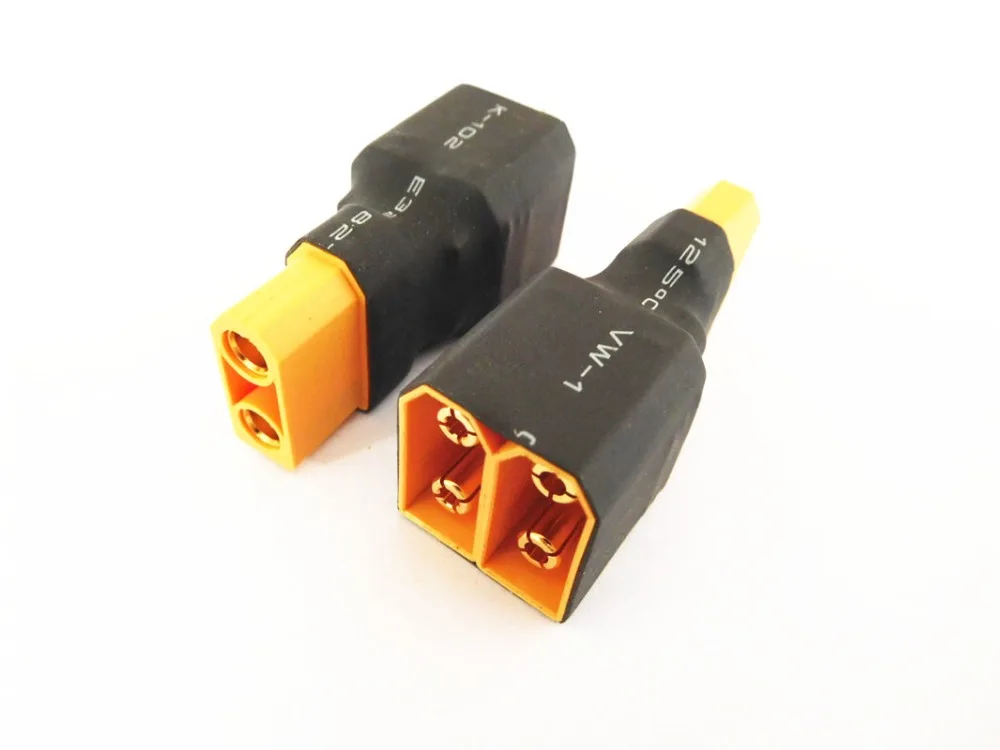 Xt90 Parallel Adapter 2 Male To 1 Female Lipo Battery Converter