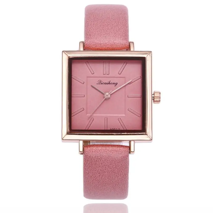 Красивые Простые сувенирные наручные женские наручные часы Бизнес Мода из нержавеющей стали темперамент модные женские часы# D - Цвет: pink