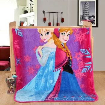 

Disney Frozen Elsa Anna Princess plush blanket cars mickey sofia flannel blanket on Bed / Sofa / Plane Flatsheet Bedding Throws