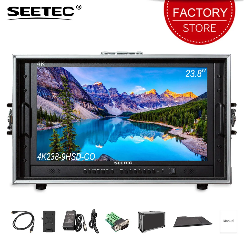 SEETEC 4K238 9HSD CO 23 8 дюймов переносить на вещательный монитор 4 K Ultra HD 3840x2160 lcd ips экран с