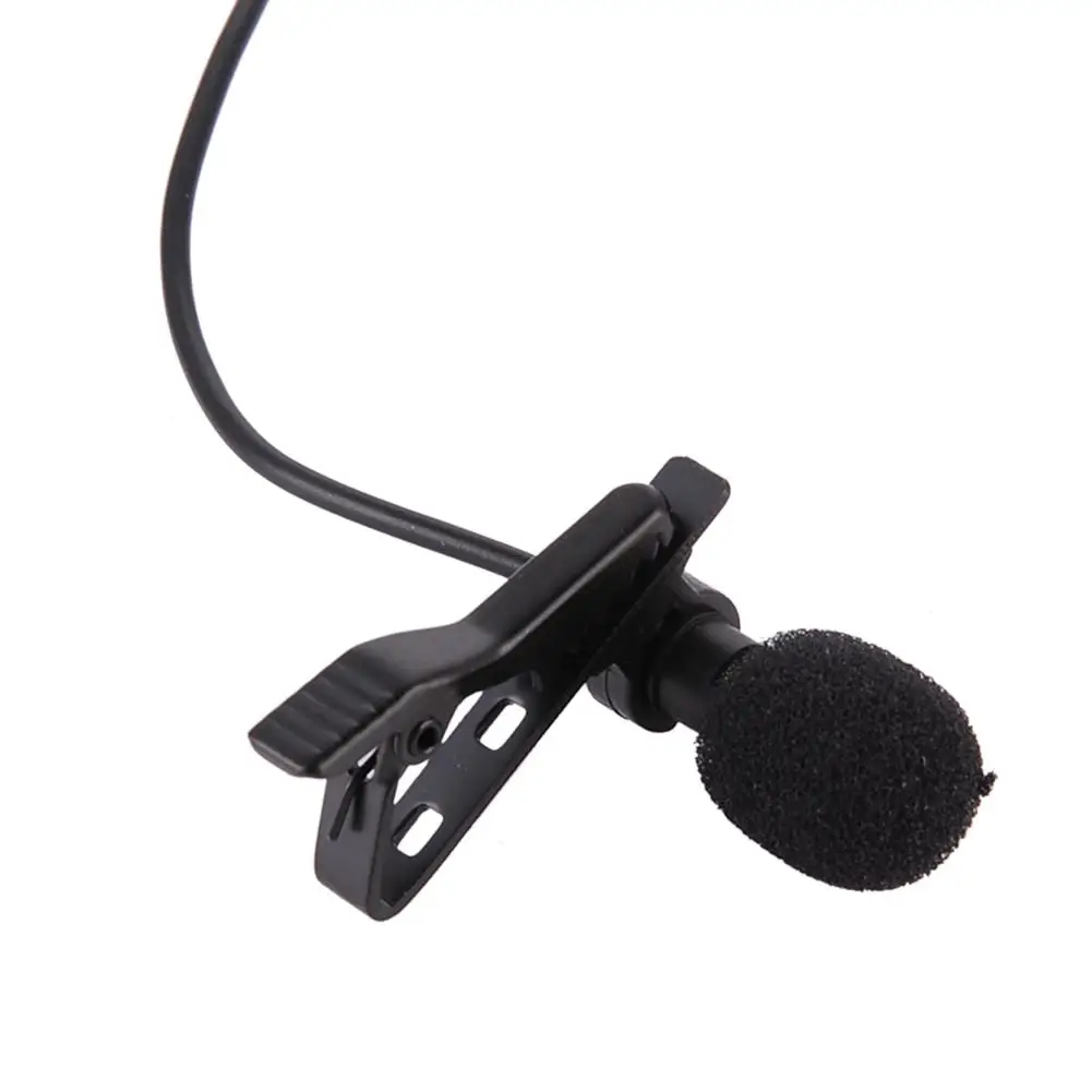 Неограниченный покупка мобильный телефон посвященный 3,5 мм Clip-on записывающий конденсаторный микрофон ручной проводной мини-микрофон
