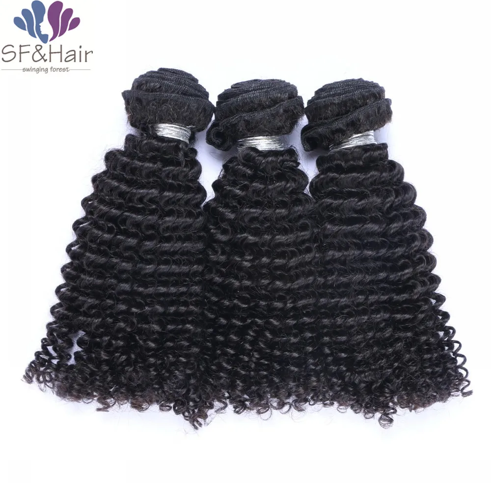 Топ Перуанский Kinky Вьющиеся Weave 100% Необработанные Человеческих Волос Лучшее