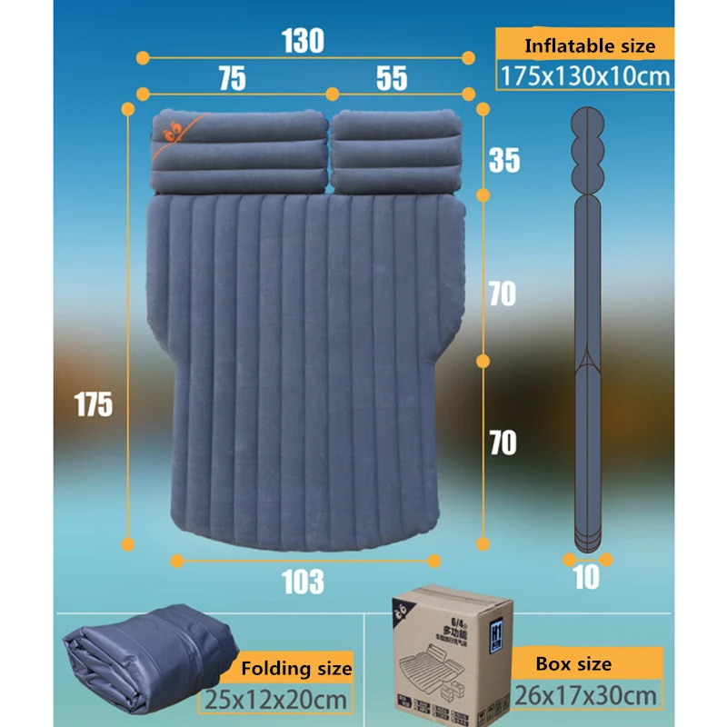 175*103*10 سنتيمتر سرير على شكل سيارة نفخ يتدفقون سيارة فراش للسيارات Colchon Inflable الفقرة السيارات سيارة سرير سفر التخييم