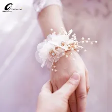 Женский свадебный браслет, свадебные браслеты с жемчугом, аксессуары для подружки невесты, вечерние браслеты, украшения