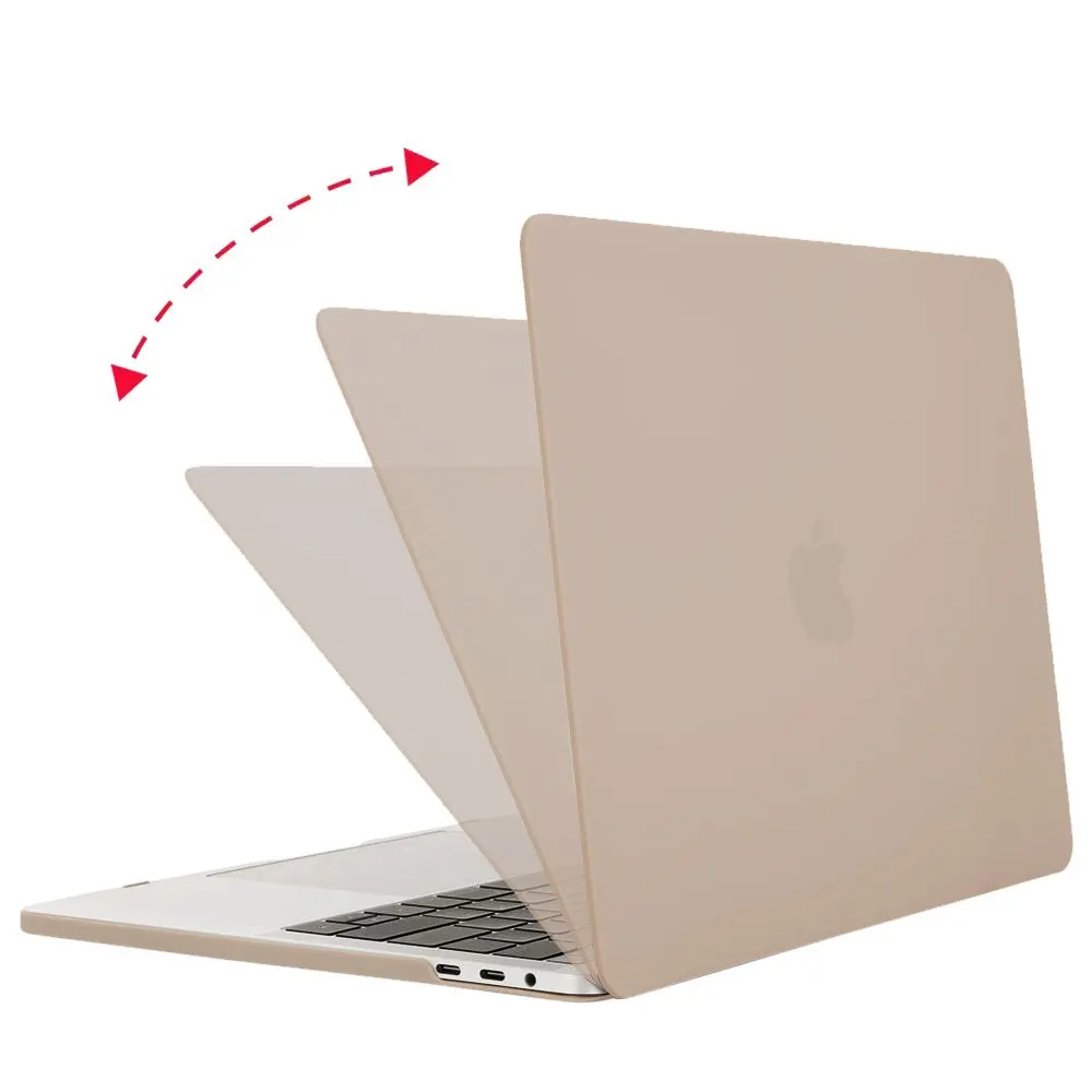 MOSISO кристально чистый жесткий чехол для нового Macbook Pro 13 15 дюймов Сенсорная панель защитная оболочка Крышка A1708 A1989 A1706 Air 13 A1932 - Цвет: Camel