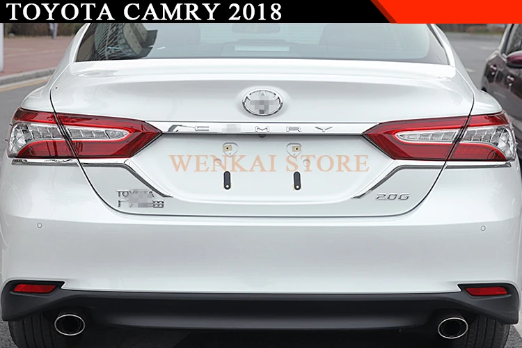 Для Toyota Camry XV70, автомобильный Стайлинг, задний светильник, в полоску, отделка, аксессуары, яркое серебро, АБС ХРОМ, 4 шт