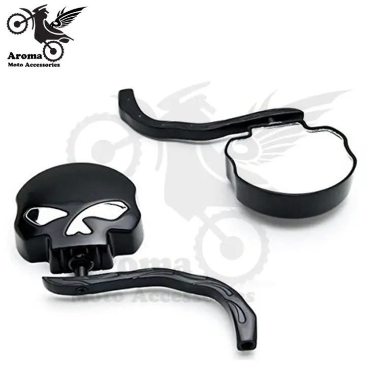 

Aluminium Skull haley mirror motorcycle Accessories motorbike rearview mirror for harley-davidson parts motocross Side Mirrors
