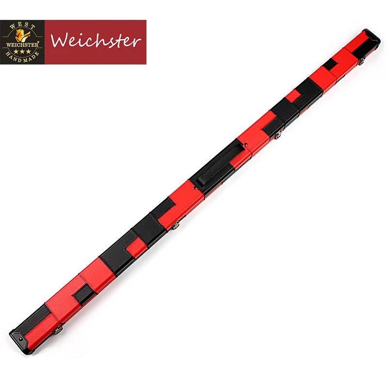 Weichster один 1 шт патч чехол снукер бассейн твердый кий чехол - Цвет: Red Black