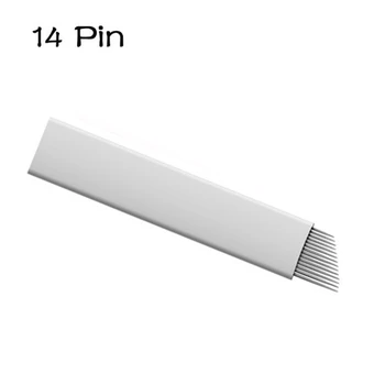 

100PCS Microblading 14 Pin Blade Permanent Makeup Manual Eyebrow Tattoo 14 Flex Lamina Tebori Needles For Embroidery Pen Machine