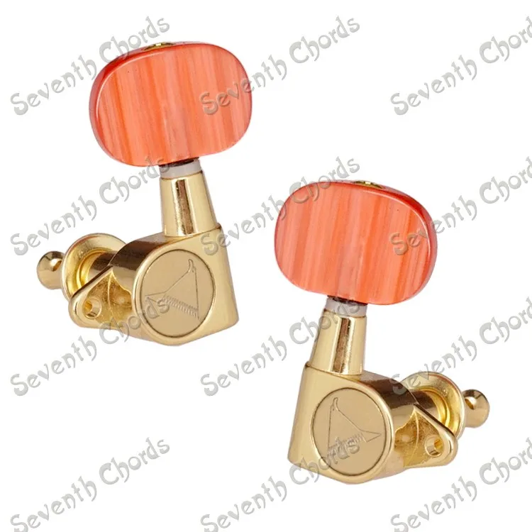 Red agate handle full enclosed folk guitar tuning peg upper string