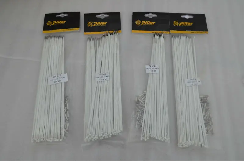 Pillar PSR Aero 1432 14G 3.2mm wide Black White J-bend Straight bladed flat bicycle spokes strong brass nipples bike accessories